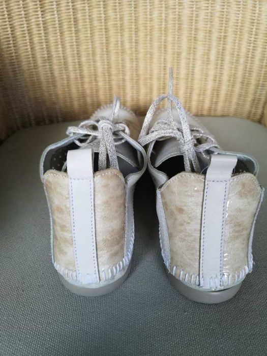 buty półbuty Maciejka 38 beż lato jesień wiosna nowe