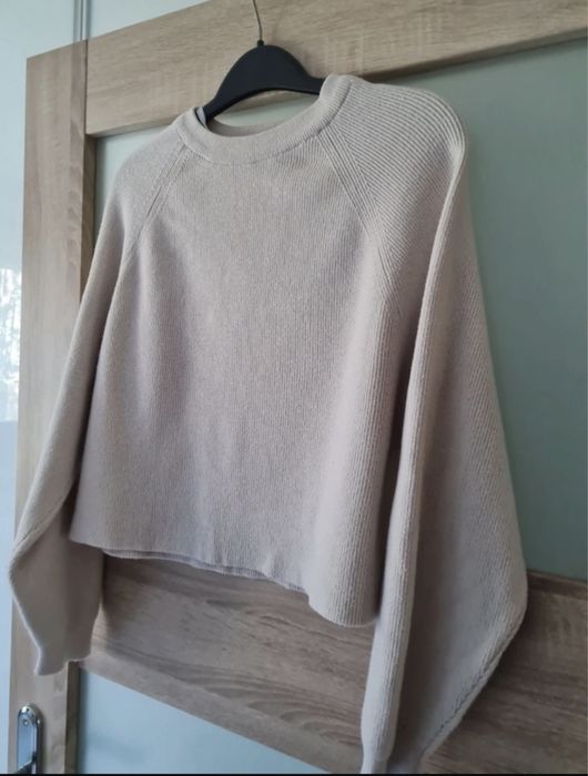 Krótki sweterek Pull&Bear, beżowy