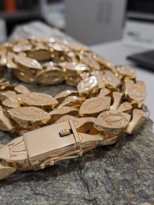 Jedyny Złoty Łańcuszek splot Cartier 261 g 585 Nowy