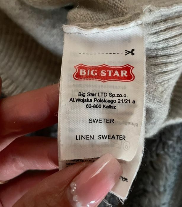 Sweter męski Big Star wełna jagnięca