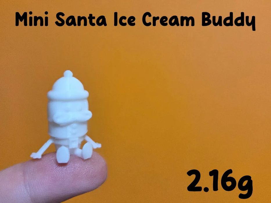 Mini Christmas Santa Ice Cream Figure