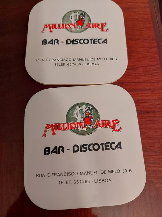 2 Bases de copos - Millionaire - Bar - Discoteca.