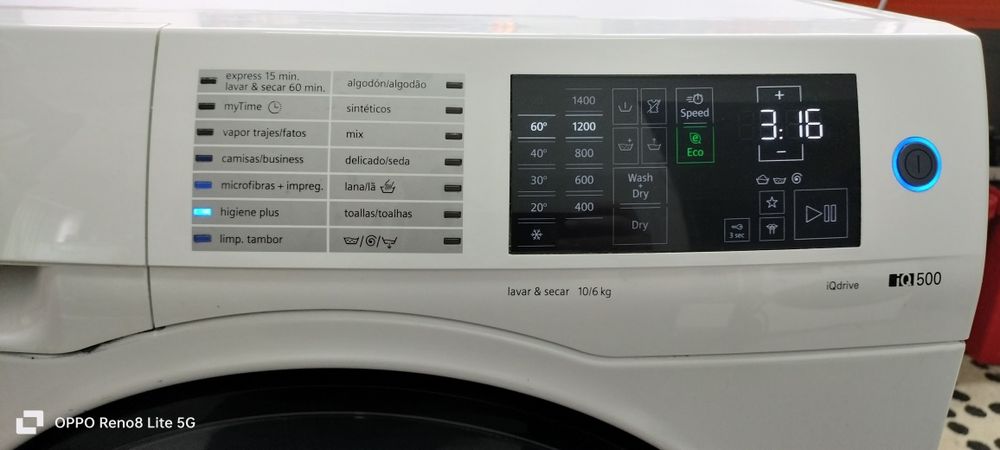 Máquina de lavar e secar roupa Siemens iQ500 10kg+6kg 1400rpm