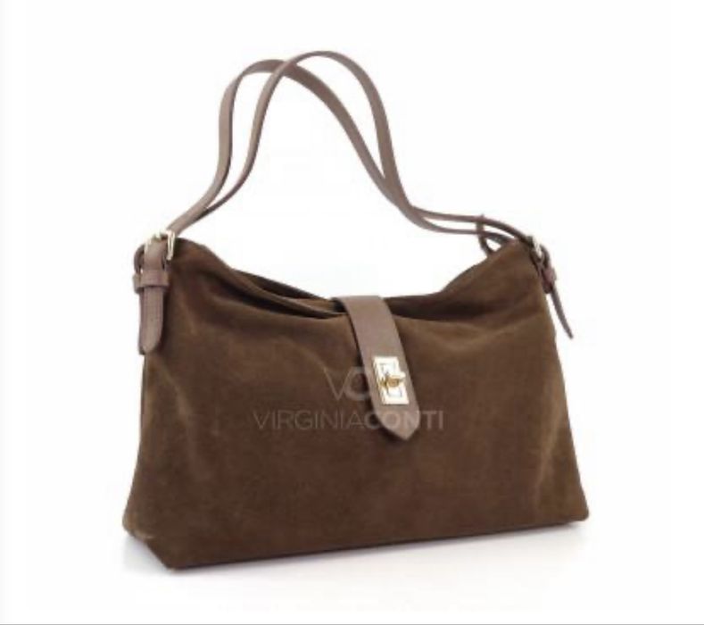 Замшева сумка бежева чорна Мягкая заишевая сумка бежевая черная