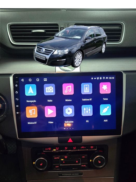 Rádio Passat B6 B7 Android 14 com GPS