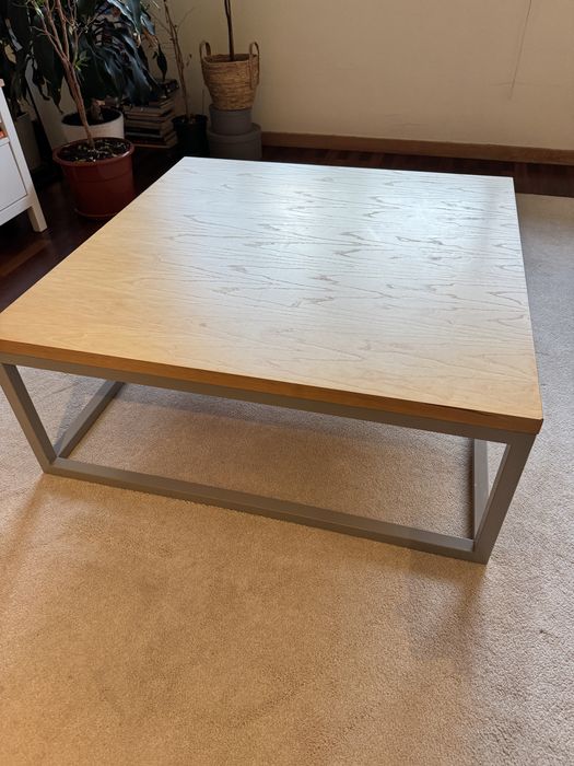 Mesa de centro como nova 100x100x40 cm