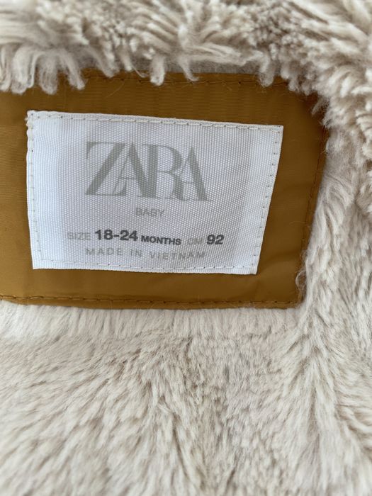 Zara kurtka puch naturalny 92