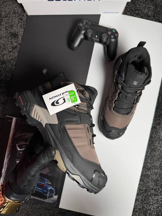 Чоловічі кросівки саломон Salomon X Ultra 4 Mid Fur Black Brown 41-46