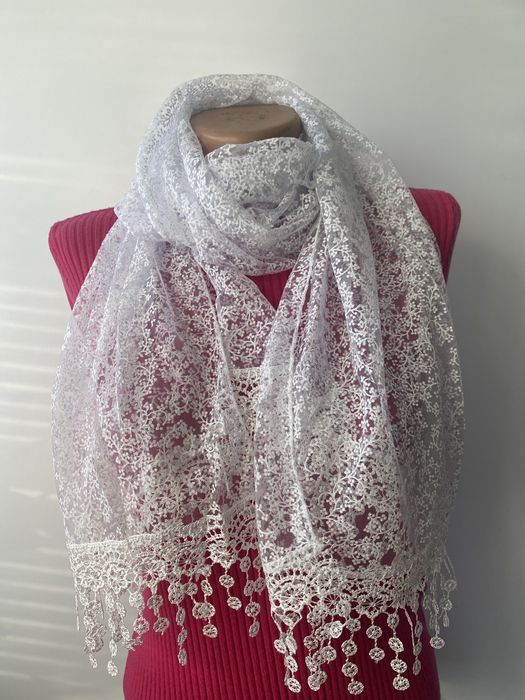 Кашеміровий шарф палантин в клітинку Кашемировый