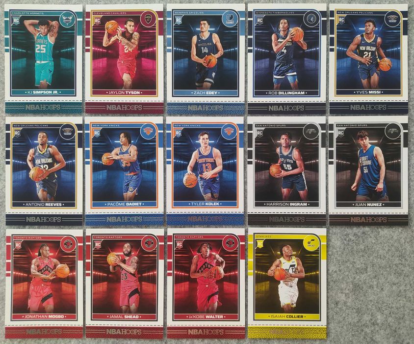 31 kart NBA Rookie 2024-25 Hoops Edey Dillingham Ingram Missi Kolek