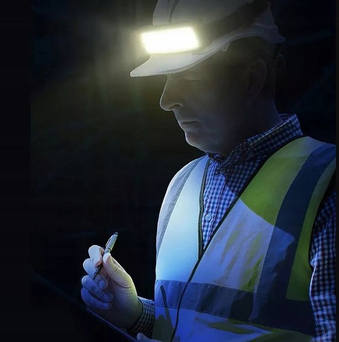 Czołówka LED COB 500Lm 10W akumulator 1000mAh lampka czołowa USB IPX4