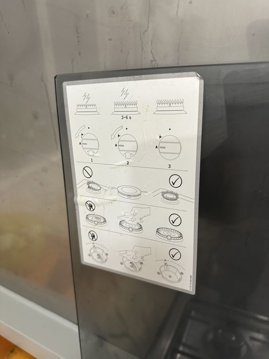 Fogão semi-industrial  a gás com acendedores electricos