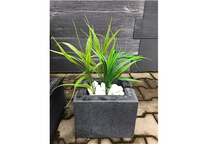 Ogrodzenie gładkie bloczek betonowy gazon donica, słupek 36x36x20