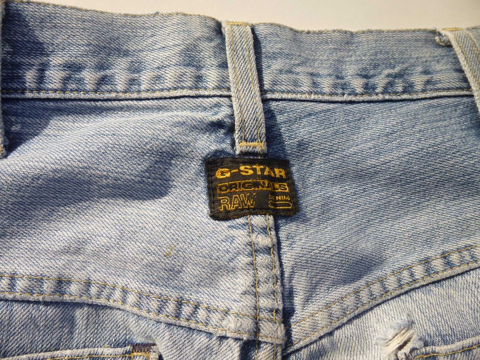 G-Star Jeans Elwood Raw Denim, blue destroyed, 33/34