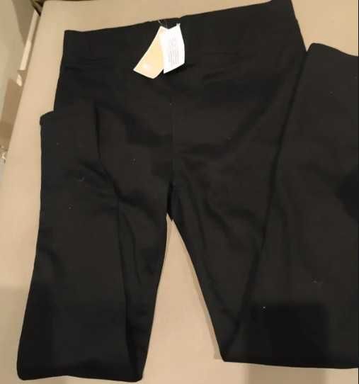 Spodnie Damskie Czarne Legginsy Plus Size 18/20 Bawełna Nowe Gumka