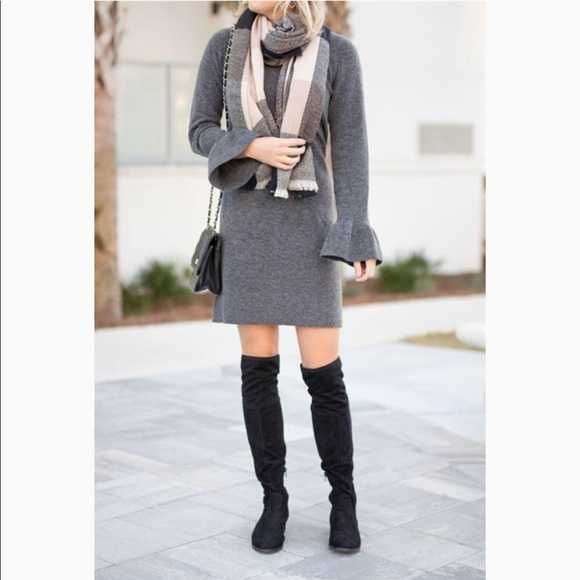 Теплое шерсть с кашемиром брендовое платье-свитер Banana Republic