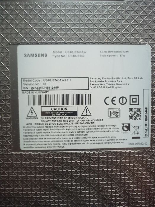 Płyta główna  z TV SAMSUNG UE40J6240
