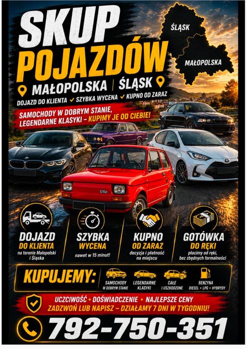 Skup samochodow Skup aut uzywanych skup przyczep kempingowych Auto skup Odkup sprzedaż aut zamiana Cała polska Uszkodzone Po wypadkowe
