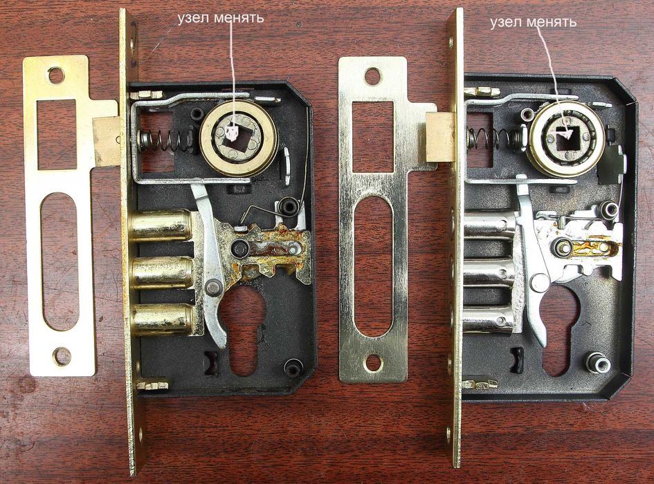 2  врезных замка + сердцевина