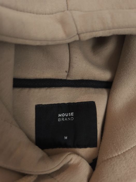 Beżowa basic bluza męska z kapturem M House