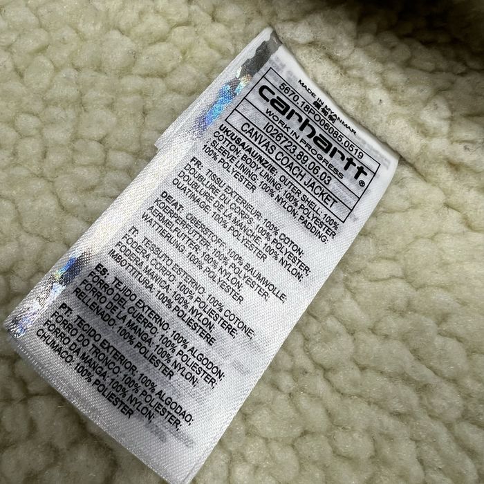 Jacket carhartt wip canvas coach jacket чоловіча куртка шерпа