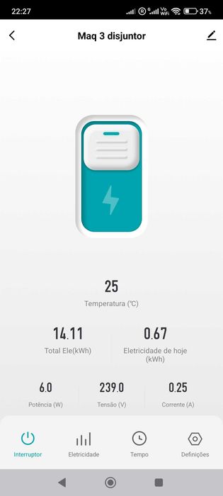Disjutores Tongou Wi-fi Tuya 63A com medição de energia
