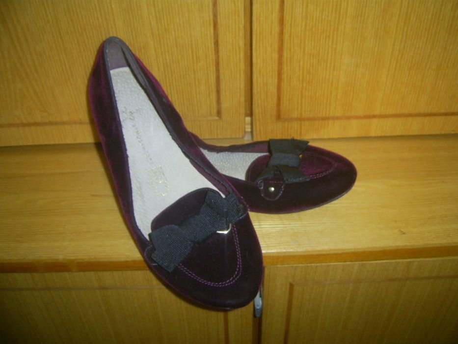 Бархатные балетки, туфли 38 размер