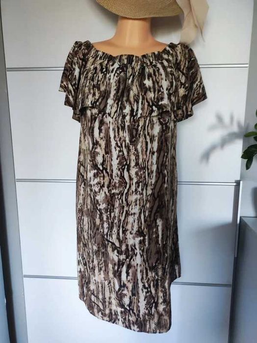 Malissa Collection r 42 sukienka brązy wzory hiszpanka