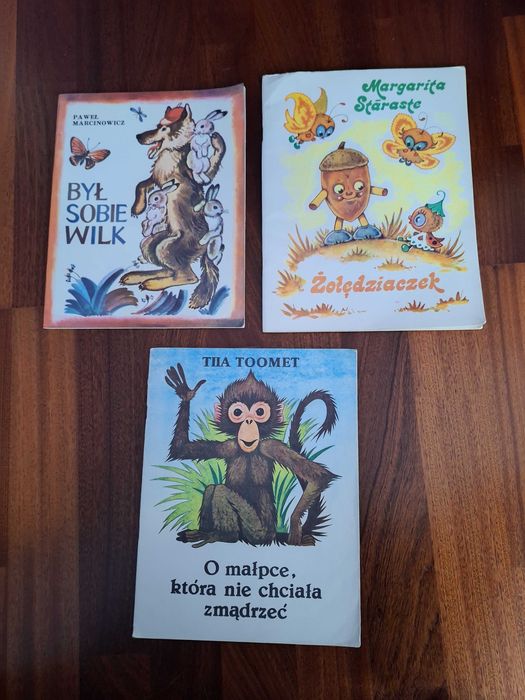 Książki PRL Był sobie wilk, Żołędziaczek, O małpce