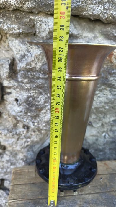 Buzina em cobre e ferro restaurada