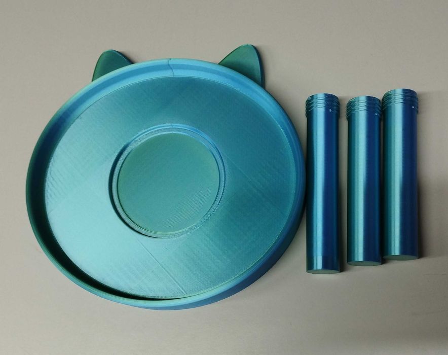 Suporte para auxiliar/colocar prato de gato