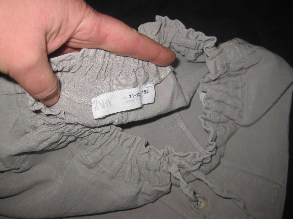 11-12 років, сірі штани брюкі Zara джогери, мокрий шовк