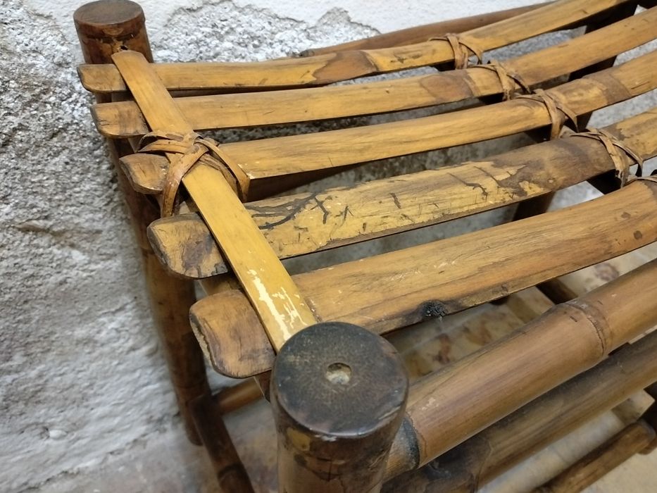 Banco material bambu