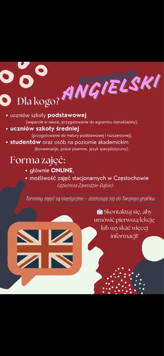 Korepetycje angielski/ NOWE TERMINY!