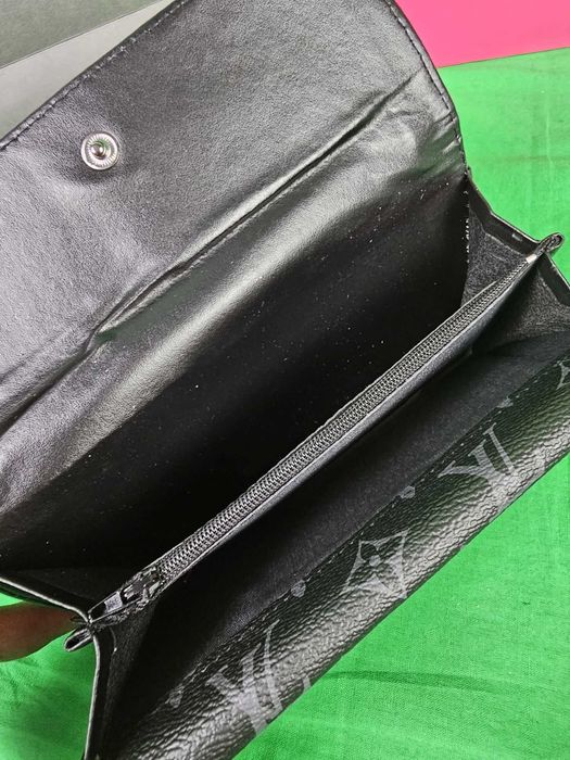 Portfel damski Louis Vuitton rozpinane czarny nowość podwojne