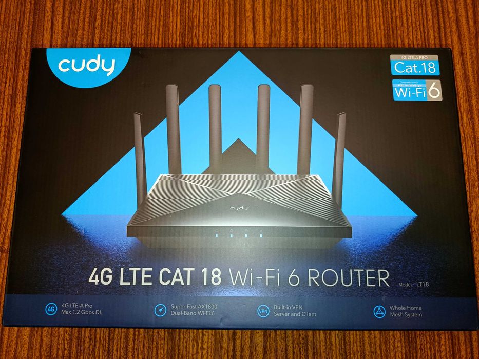 4G LTE Cat18 роутер Cudy LT18 для мобильного интернета на 2 сим-карты