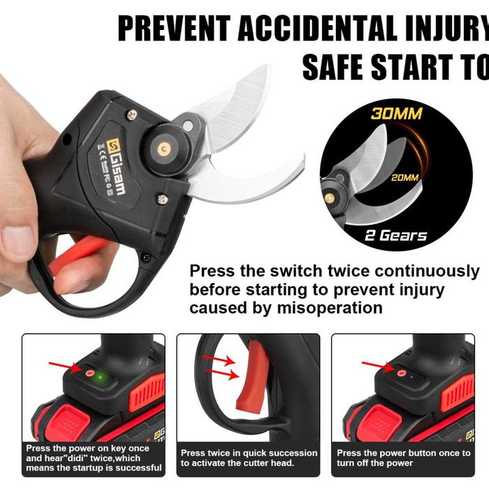 Máquina podar elétrica bateria corte madeira sem fios 500W-88V/198VF