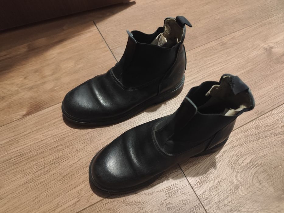 Skórzane buty jeździeckie, sztyblety, rozmiar 33