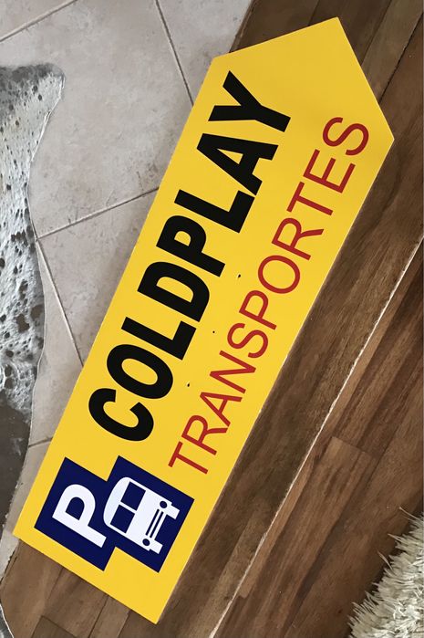 Placa Concerto Coldplay Coimbra 2023 (“chapa” / reclame) - ORIGINAL