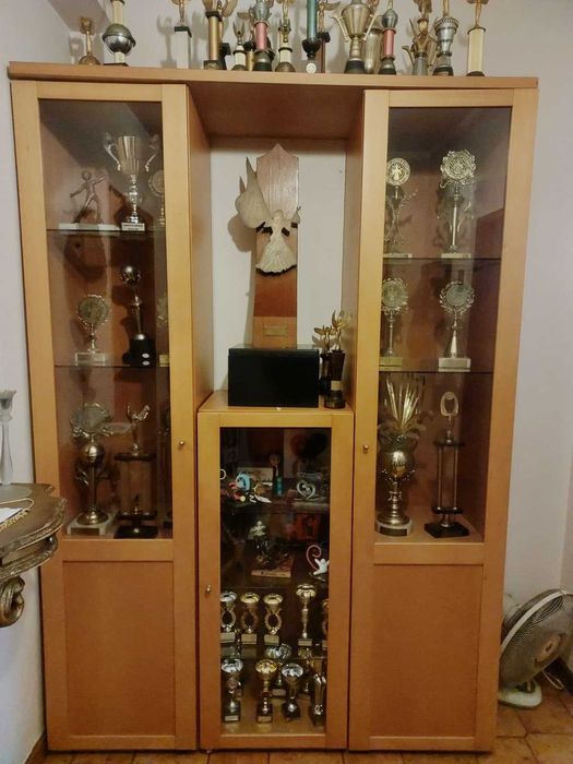 Vitrine / Cristaleira com Portas em Vidro – Bom estado