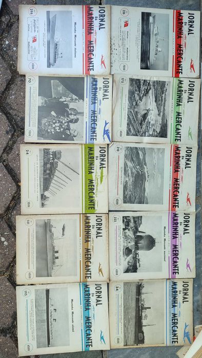 Lote 75 Revistas antigas Jornal da Marinha Mercante