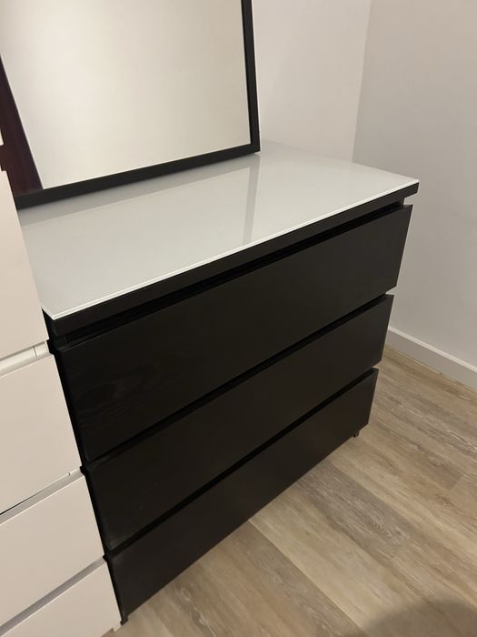 MALM Armários e soluções de arrumação, pret-cast, 80x78 cm