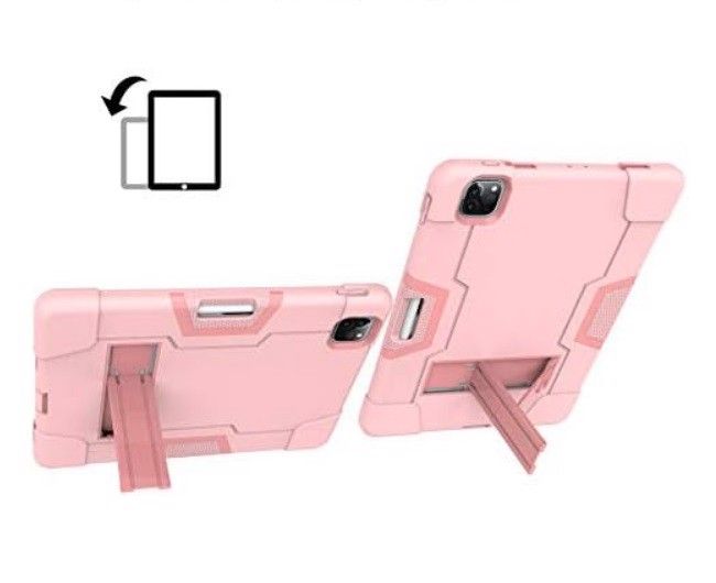 Etui case do ipad pro 12.9 2021 z podstawką róż