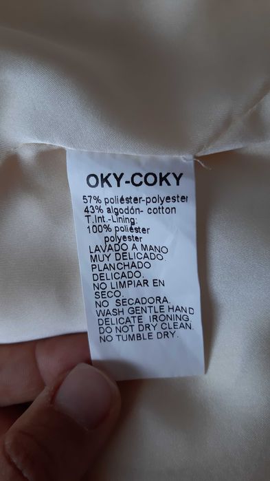 Vestido creme Oky-Coky