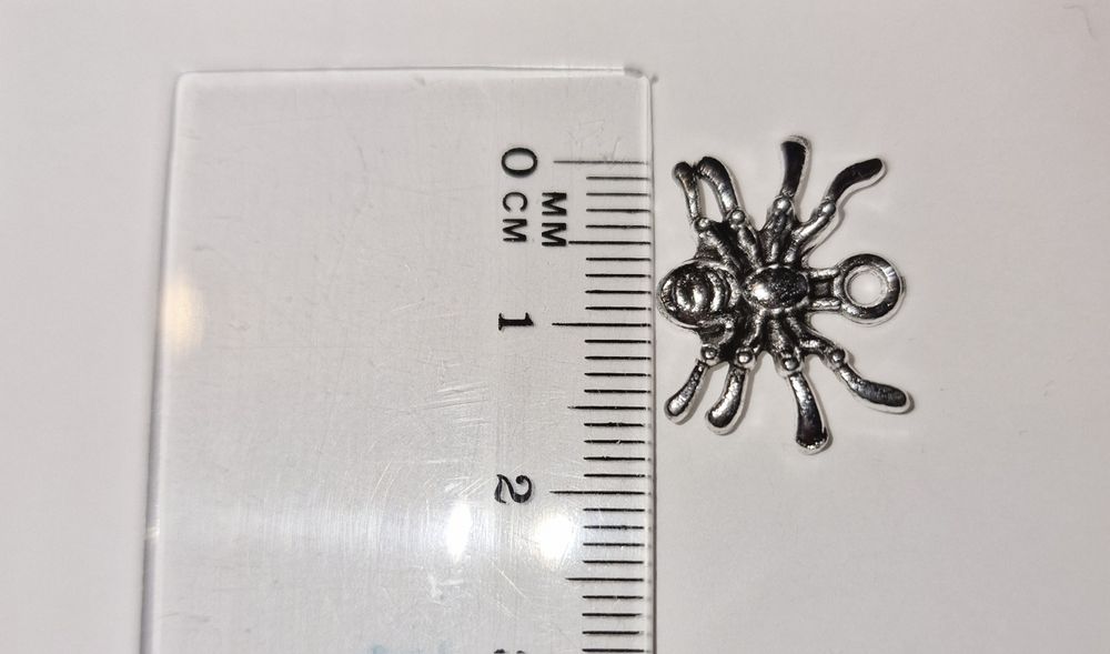 Aranhas Prateadas 12 Peças Pingentes/Pendentes Bijuteria