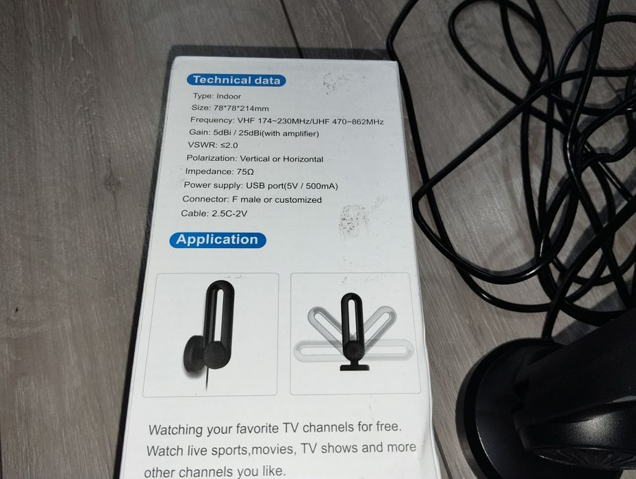 Antena wewnętrzna TV HD