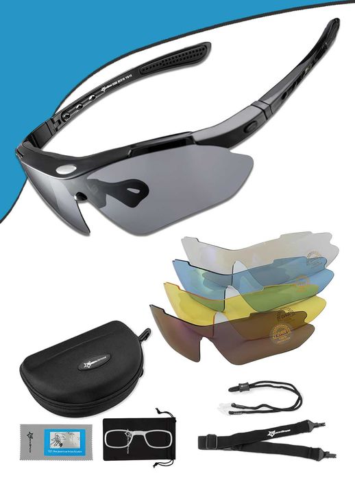 Велоокуляри Rockbros 5 змінних лінз | поляризовані велосипедні окуляри | качественные велосипедные очки Роброкс