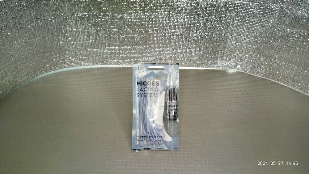 Силиконовые шнурки / Hickies Lacing System / 14 шнурков / Серые