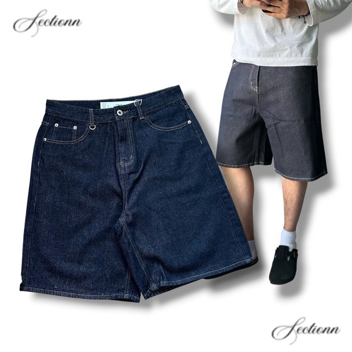 Raw denim широкі джинсові шорти baggy oversized opium jaded london bershka skater racer erd sk8 y2k rap базові темно сині джинсові архив archive реп