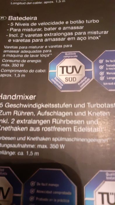 Batedeira  e amassadora nova ainda em cx branca silvercrest